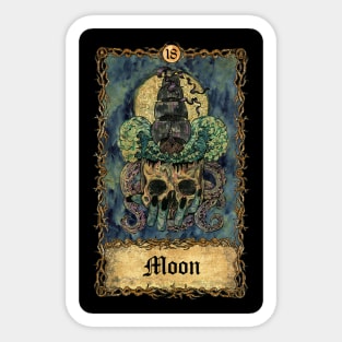 Moon. Eternal Bones Tarot (Colorful) design. Sticker